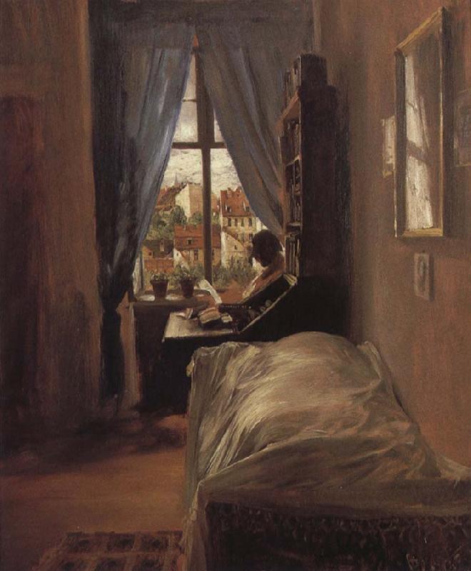 Adolph von Menzel The Artist-s Bedroom in the Ritterstrabe Sweden oil painting art